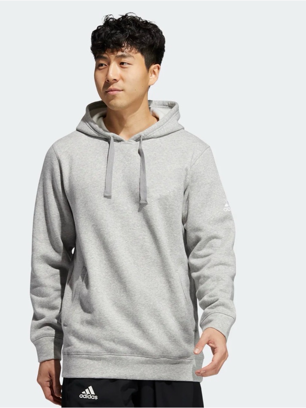 Adidas Fleece Hoodie Light Grey